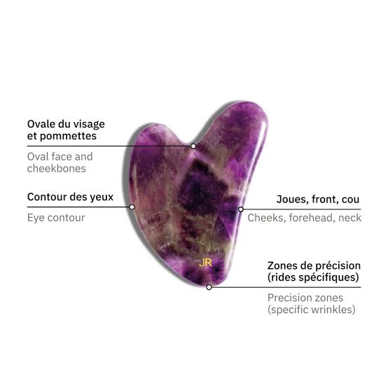 Amethyst Gua Sha Stone — Facial Massage Tool