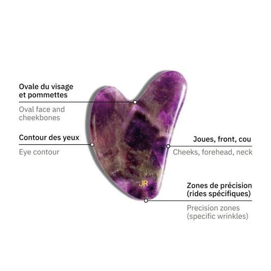 Amethyst Gua Sha Stone — Facial Massage Tool